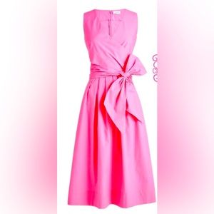 J. CREW Dress Pink Wrap Sleeveless Knee Length